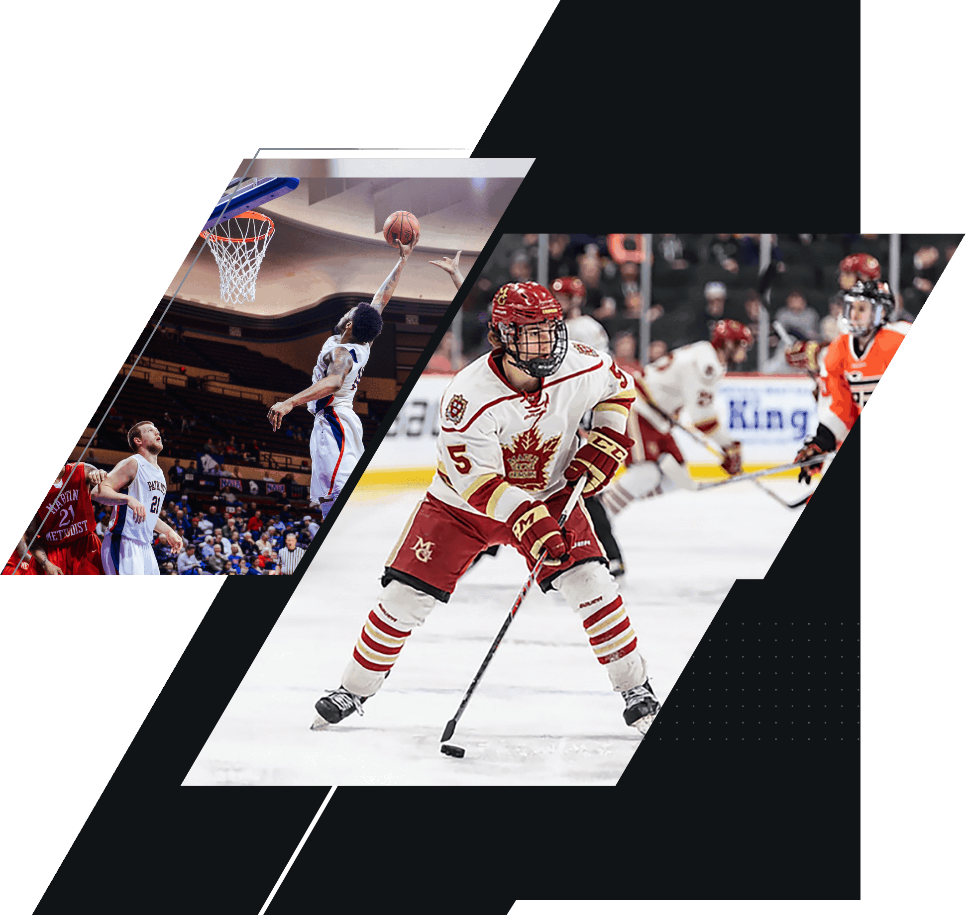 an image of a professional basketball player and hockey player